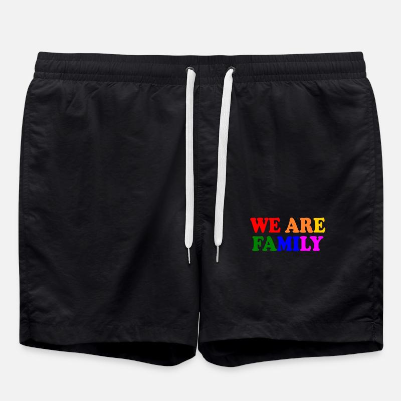 We are family lgbt - Short de bain - noir