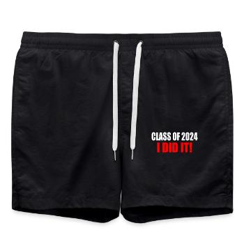 Class of 2024 - Swim Trunks - black - Front - AI Model Male 185 light (185cm)