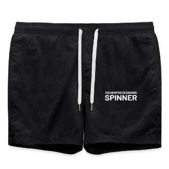 Lustiger Spruch Eichenprozessionsspinner witzig Hu - Badeshorts - Schwarz - Vorne - AI Model Male 185 light (185cm)
