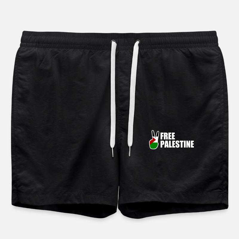 Free palestine - Swim Trunks - black