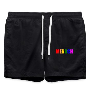 Mensch - Badeshorts - Schwarz - Vorne - AI Model Male 185 light (185cm)