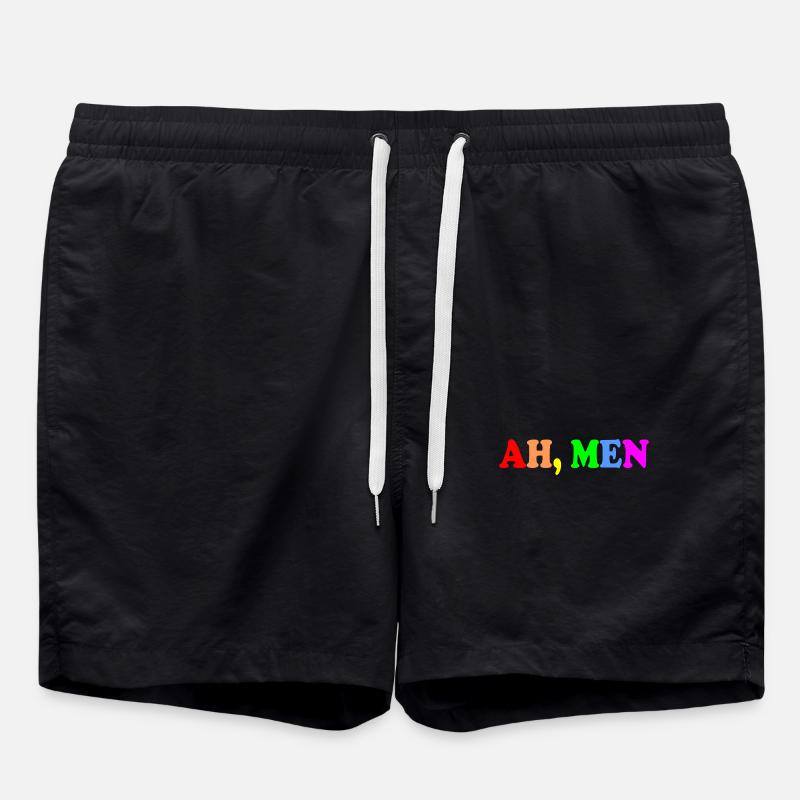 Ah men - Swim Trunks - black