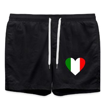 Italien - Badeshorts - Schwarz - Vorne - AI Model Male 185 light (185cm)