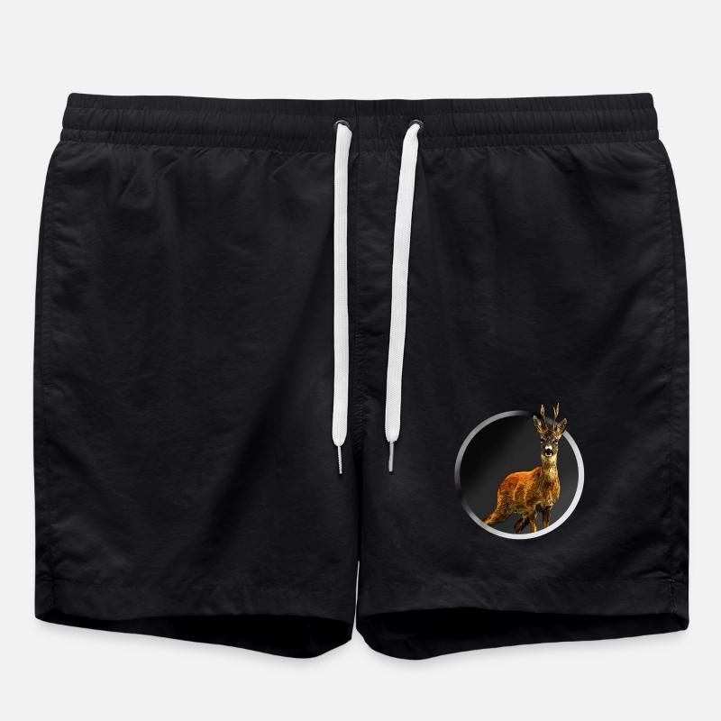 deer - Swim Trunks - black