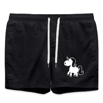 Cheval de licorne pour enfants - Short de bain - noir - Devant - AI Model Male 185 light (185cm)
