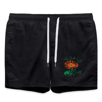 die beste Zeit ist jetzt - Badeshorts - Schwarz - Vorne - AI Model Male 185 light (185cm)