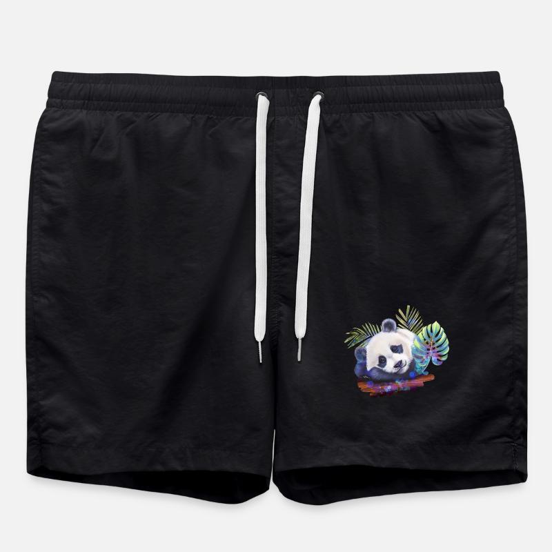 Panda - Swim Trunks - black