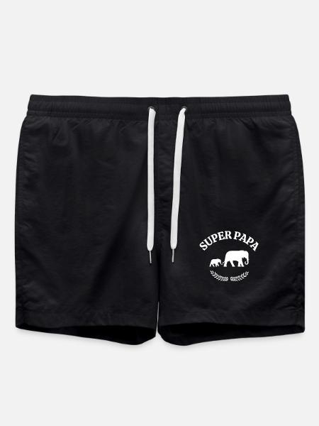 papa, meilleur papa, super papa - Short de bain - noir