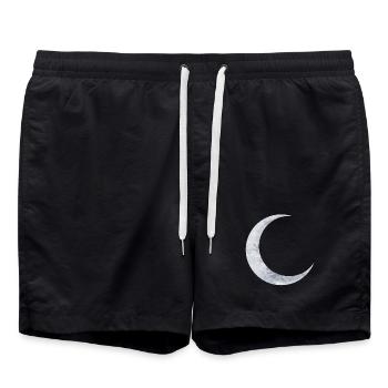 délicate lune d’argent chatoyante - Short de bain - noir - Devant - AI Model Male 185 light (185cm)