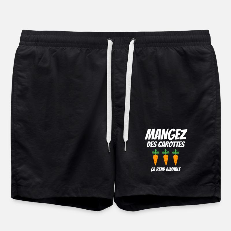 mangez des carottes, aimable - Short de bain - noir
