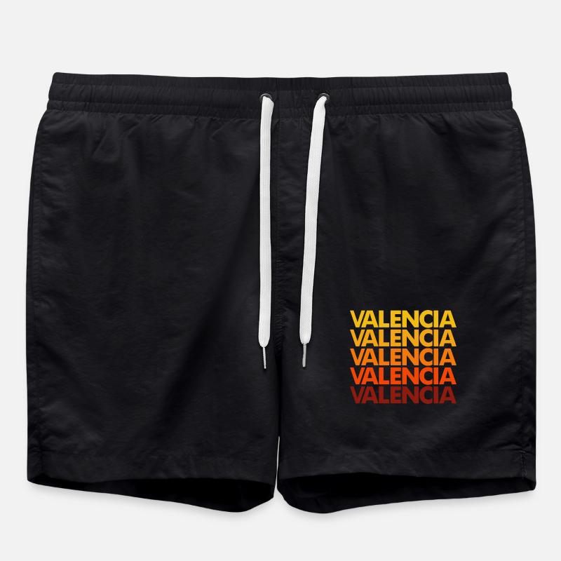 Valencia Gradient Font Stack - Swim Trunks - black