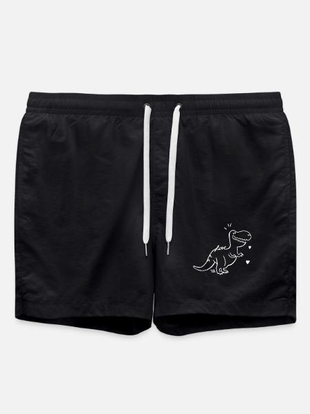 Dinosaur - baby T-Rex - Swim Trunks - black