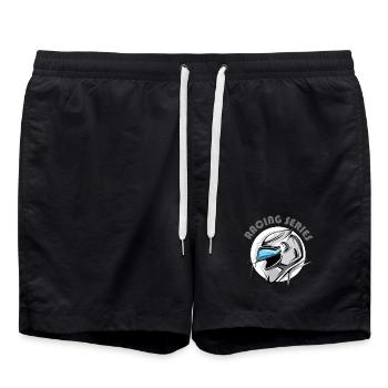 Icône de course Logo Casque Icône Illustration Graphique - Short de bain - noir - Devant - AI Model Male 185 light (185cm)