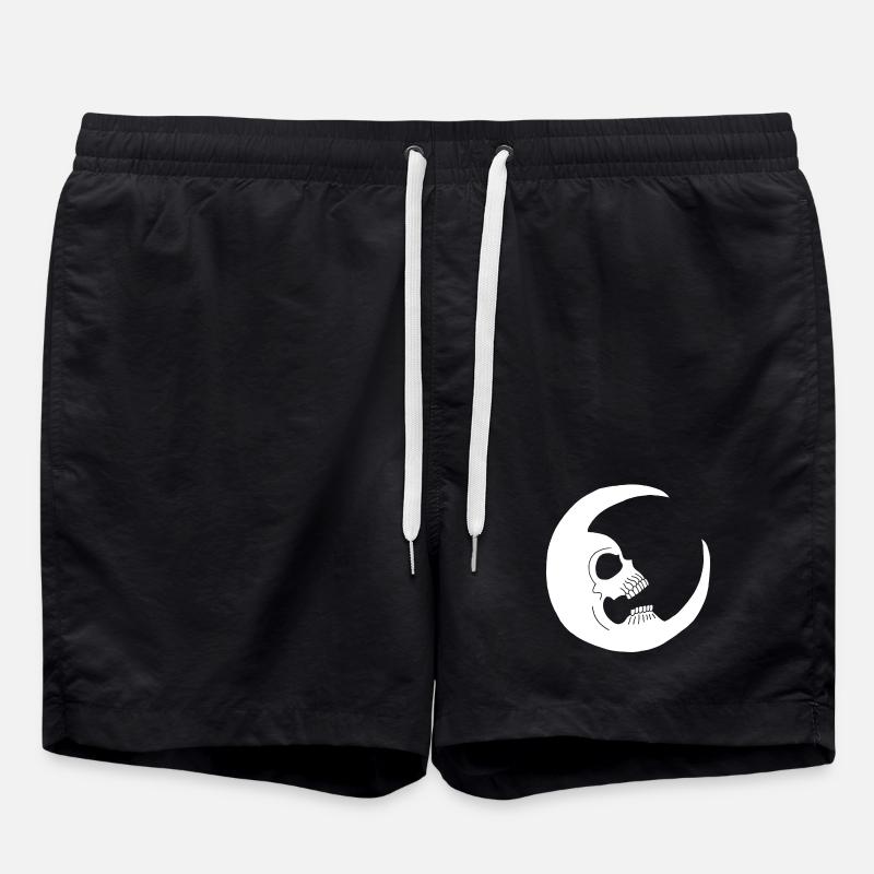 Mondschädel - Badeshorts - Schwarz
