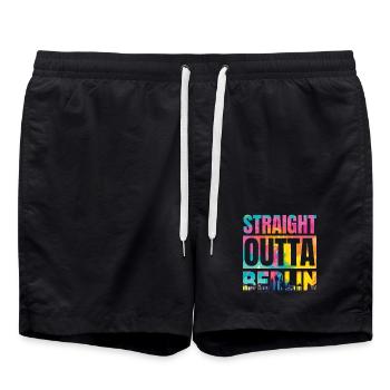 Directly from Berlin - Swim Trunks - black - Front - AI Model Male 185 light (185cm)