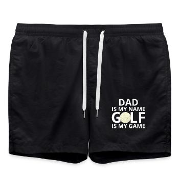golf, golfeur, fan de golf - Short de bain - noir - Devant - AI Model Male 185 light (185cm)