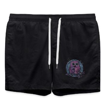 Owls Mama Child - Swim Trunks - black - Front - AI Model Male 185 light (185cm)