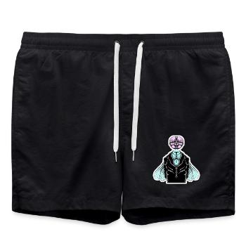 Smoking-Fliege - Badeshorts - Schwarz - Vorne - AI Model Male 185 light (185cm)