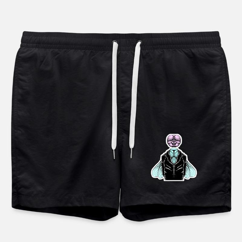 Smoking-Fliege - Badeshorts - Schwarz