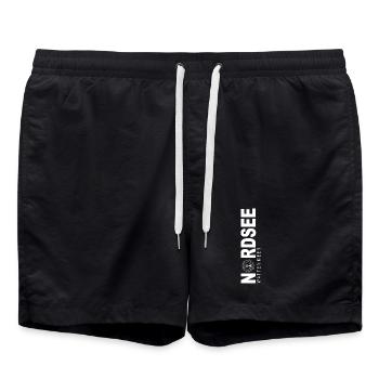 Nordsee - Badeshorts - Schwarz - Vorne - AI Model Male 185 light (185cm)