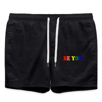Be you - Badeshorts - Schwarz - Vorne - AI Model Male 185 light (185cm)