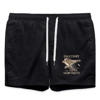 Falkner - Badeshorts - Schwarz - Vorne - AI Model Male 185 light (185cm)