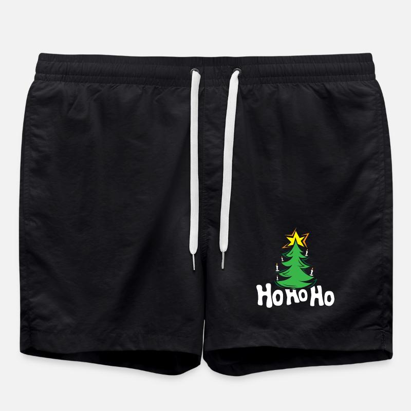 Hohoho sapin sapin symbole étoiles - Short de bain - noir