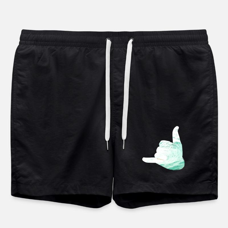 Hallo Surfer Shaka - Badeshorts - Schwarz