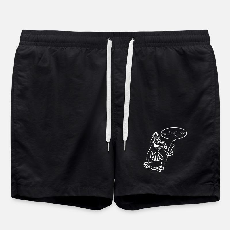White Smart Bird - Swim Trunks - black
