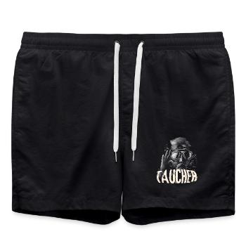 Taucher - Badeshorts - Schwarz - Vorne - AI Model Male 185 light (185cm)