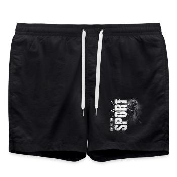 Eins mit dem Sport - Tauchen - Badeshorts - Schwarz - Vorne - AI Model Male 185 light (185cm)