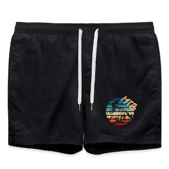 Mountainbike - Badeshorts - Schwarz - Vorne - AI Model Male 185 light (185cm)