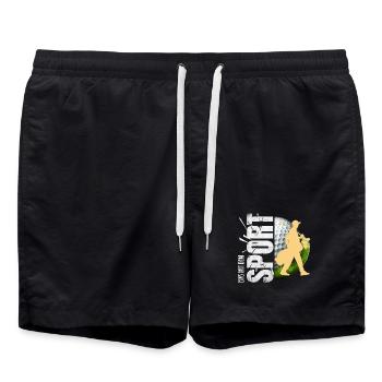 Eins mit dem Sport - Badeshorts - Schwarz - Vorne - AI Model Male 185 light (185cm)