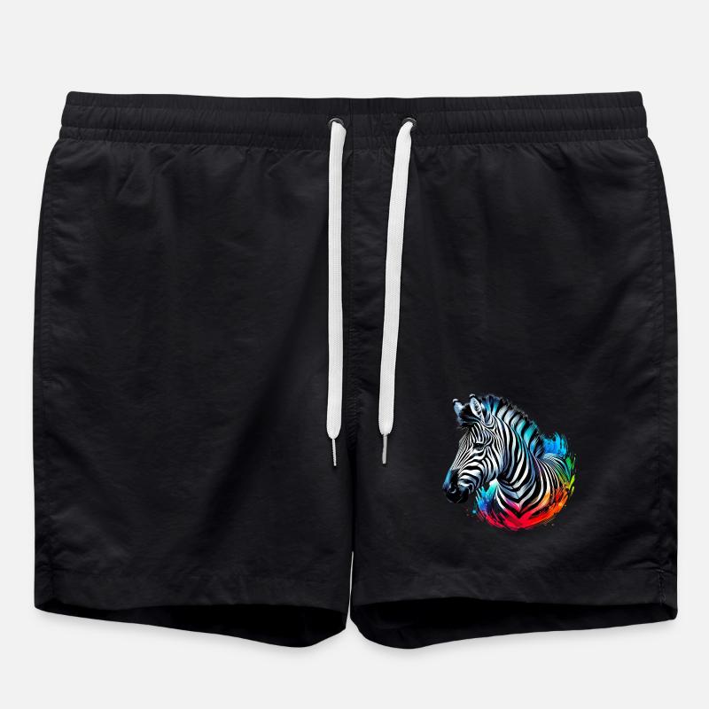 Zebra - Swim Trunks - black