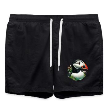 Macareux - Short de bain - noir - Devant - AI Model Male 185 light (185cm)