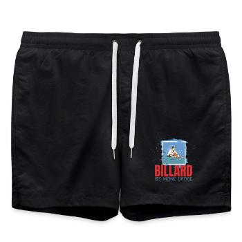 Billard ist meine Droge - Badeshorts - Schwarz - Vorne - AI Model Male 185 light (185cm)