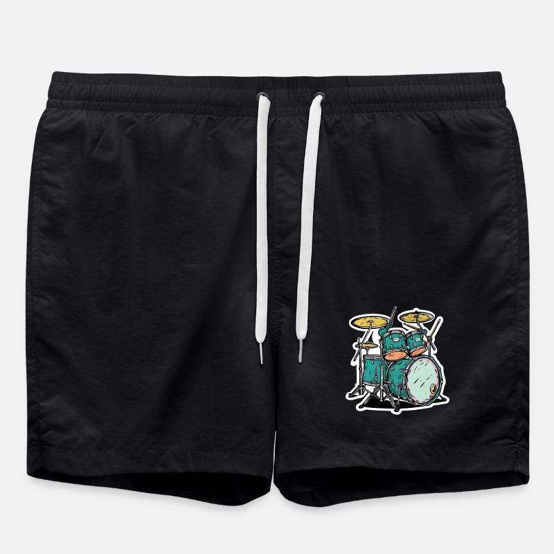 Tambours Style Cartoon - Short de bain - noir