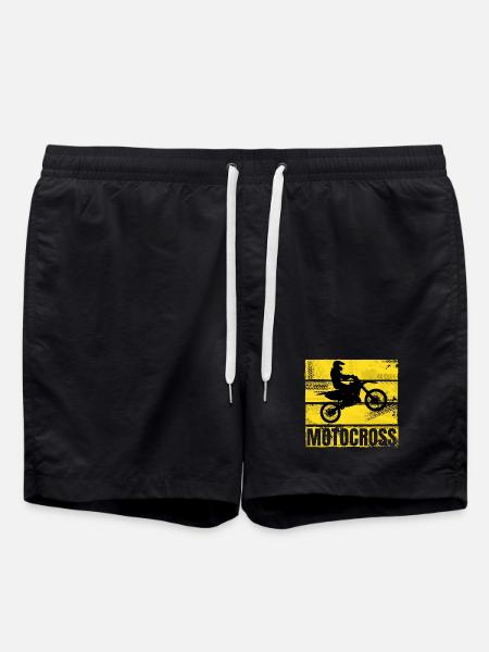 Motocross - Badeshorts - Schwarz