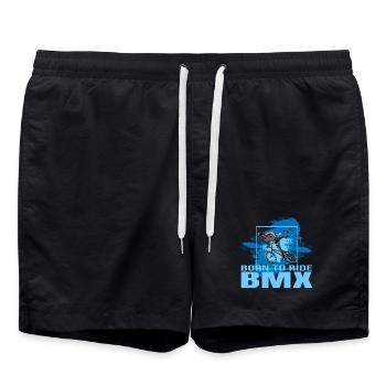 Born to Ride BMX - Badeshorts - Schwarz - Vorne - AI Model Male 185 light (185cm)