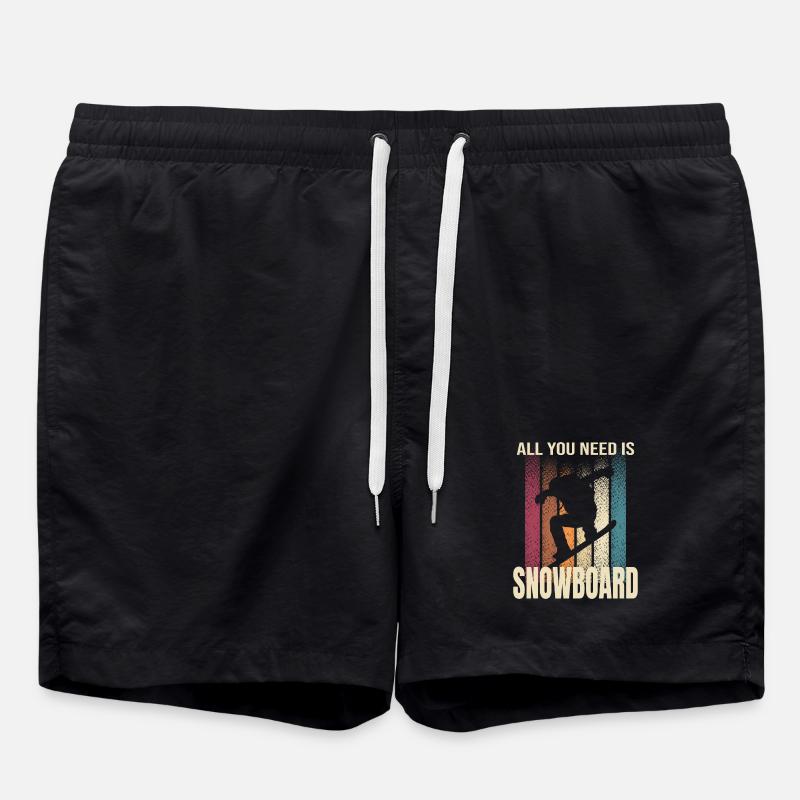 All you need is Snowboard - Badeshorts - Schwarz