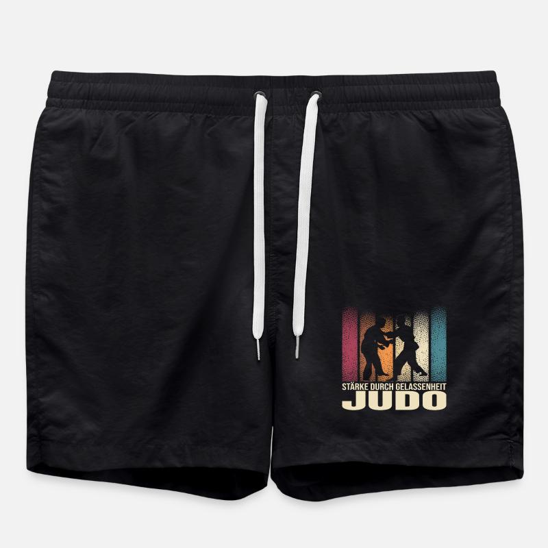 Stärke durch Gelassenheit - Judo - Badeshorts - Schwarz