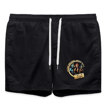 Pferde sind Spiegel unserer Seele - Badeshorts - Schwarz - Vorne - AI Model Male 185 light (185cm)