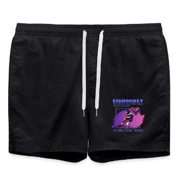Wo der Sound der Schlittschuhe zur Melodie wird - Badeshorts - Schwarz - Vorne - AI Model Male 185 light (185cm)