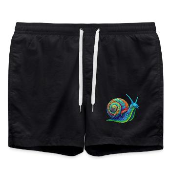 Escargot - Short de bain - noir - Devant - AI Model Male 185 light (185cm)