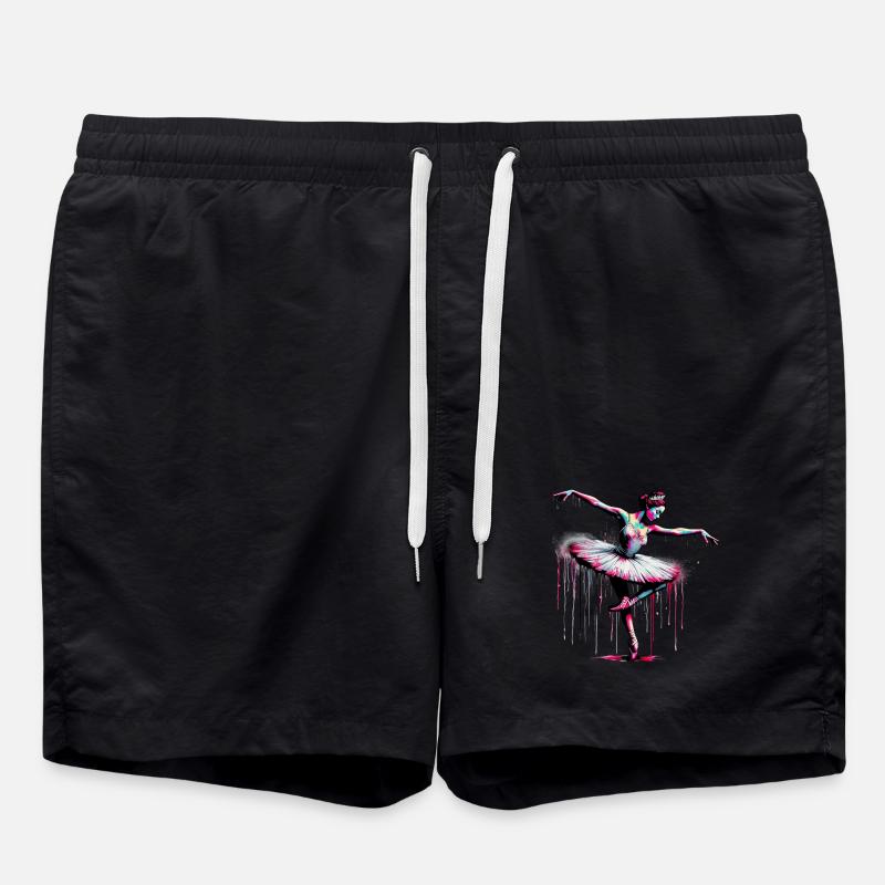 Danseuse de ballet avec tutu - Short de bain - noir