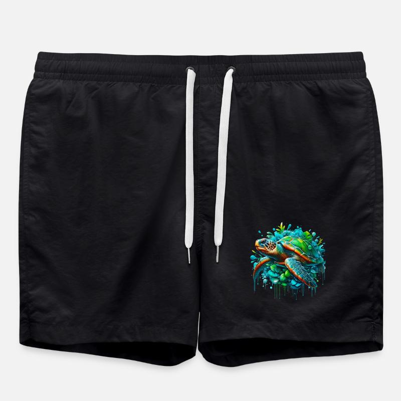 Schildkröte - Badeshorts - Schwarz