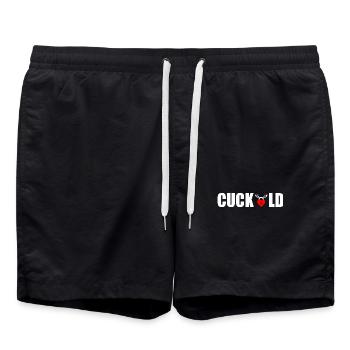 Cuckold - Short de bain - noir - Devant - AI Model Male 185 light (185cm)