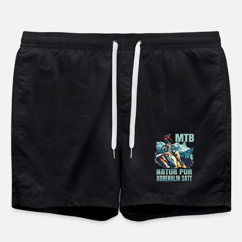 MTB: Natur pur - Adrenalin satt - Badeshorts - Schwarz