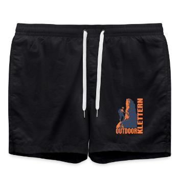 Outdoor Klettern - Badeshorts - Schwarz - Vorne - AI Model Male 185 light (185cm)
