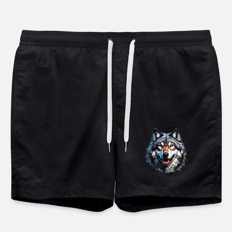 Wolf - Badeshorts - Schwarz